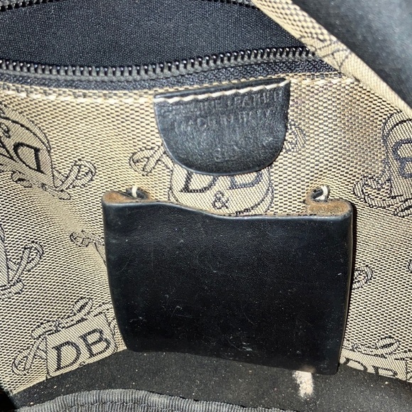 DOONEY&BOURKE SIGNATURE HOBO SHOULDER BAG LEATHER TRIM BROWN - Picture 10 of 11